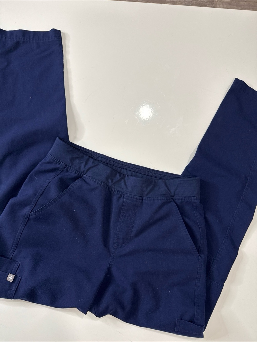 FIGS Womens Navy YHigh-Waisted Scrub Pants Size S A031026